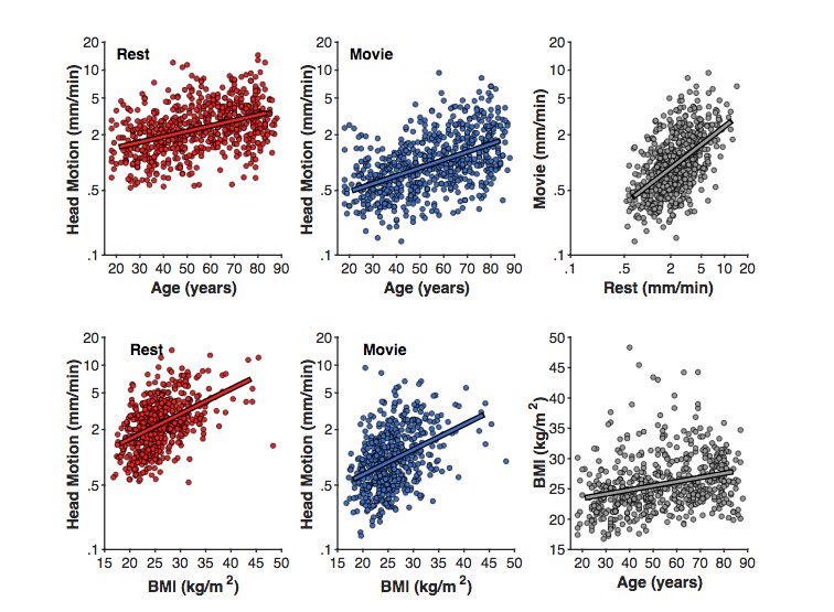 Age differences in head motion and estimates of cortical morphology